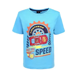 Disney Cars Shirt - Built For Speed - Blauw - Maat 122/128 (8 Jaar)