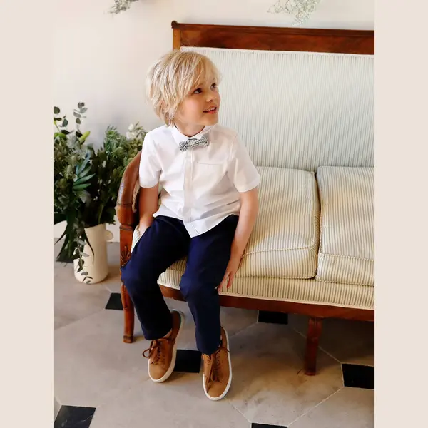 Vertbaudet Festliche Jungen Chinohose, Bundweite Verstellbar Marine 152 thumbnail