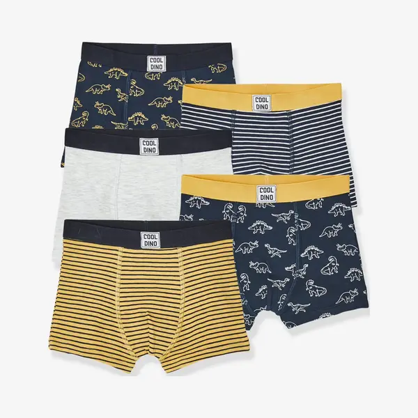 Vertbaudet 5er-Pack Jungen Boxershorts, Dinos Farblich Sortiert 116 thumbnail