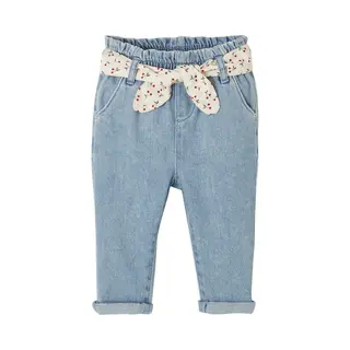 Vertbaudet Babyjeans Met Stoffen Riem Double Stone