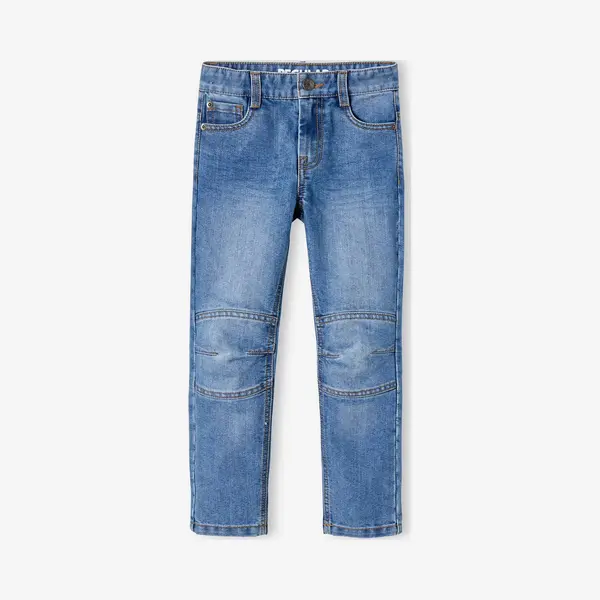 Vertbaudet Die UnverwÜStliche, Robuste Jungen Straight-Jeans Waterless, Hüftweite Regular, Bundweite Verstellbar Blue Stone 128 thumbnail