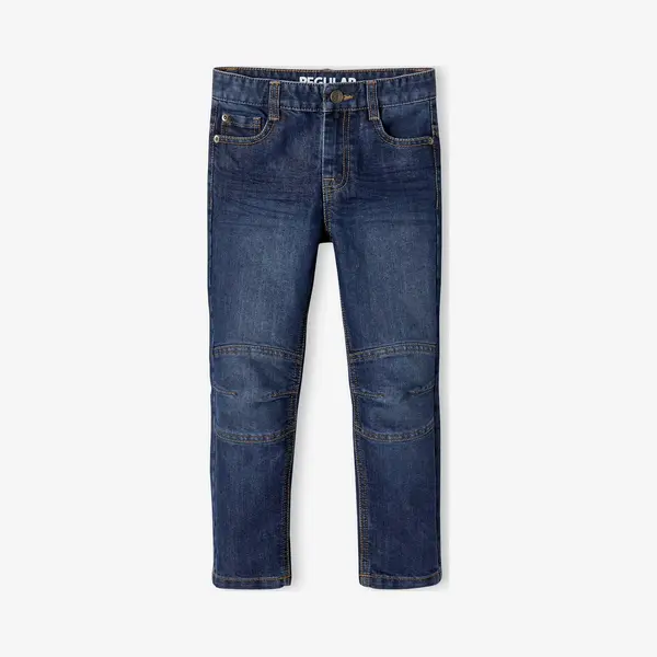 Vertbaudet Die UnverwÜStliche, Robuste Jungen Straight-Jeans Waterless, Hüftweite Regular, Bundweite Verstellbar Dark Blue 116 thumbnail