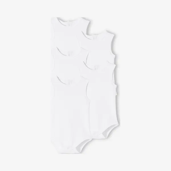 Vertbaudet Set Van 5 Interlock Rompertjes Voor Baby thumbnail