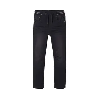 Vertbaudet Jungen Sweathose, Denim-Optik Schwarz 122