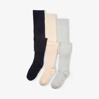 Vertbaudet Set Van 3 Oeko-Tex®-meisjesleggings Set Inkt
