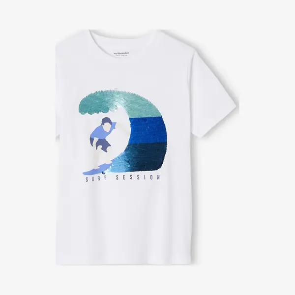 Vertbaudet Jongensshirt Met Pailletten Ecru thumbnail