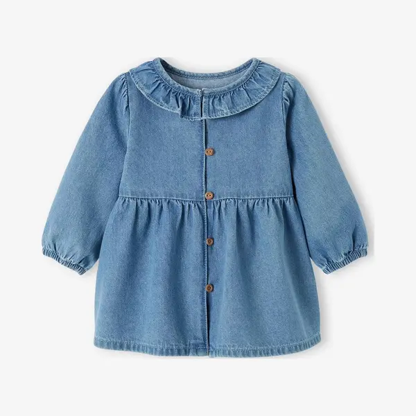 Vertbaudet Mädchen Baby Jeanskleid Blue Stone 68 thumbnail