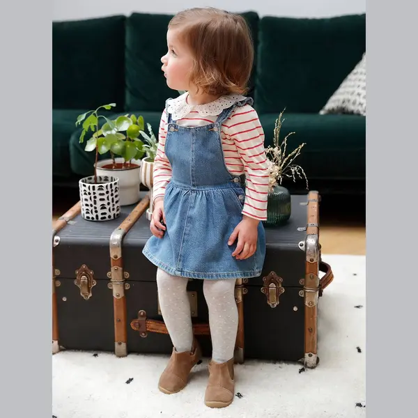Vertbaudet Baby Jeans-Latzkleid Blue Stone 62 thumbnail