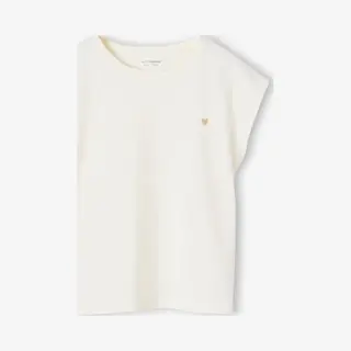 Vertbaudet Mädchen T-Shirt Basic Wollweiß 128