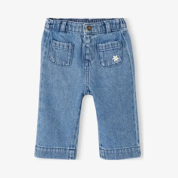 Vertbaudet Wijde Stone Babyjeans Stone thumbnail