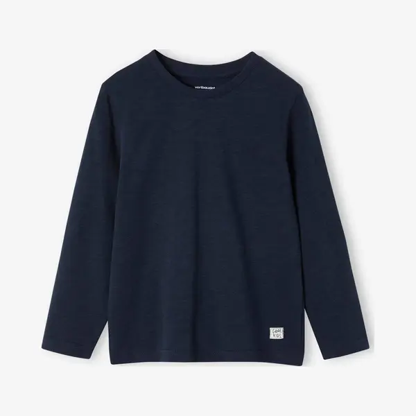 Vertbaudet Jungen Langarmshirt Basic Marine 158/164 thumbnail