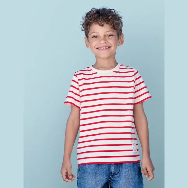 Vertbaudet T-Shirt Jungen T-Shirt Mit Streifen thumbnail