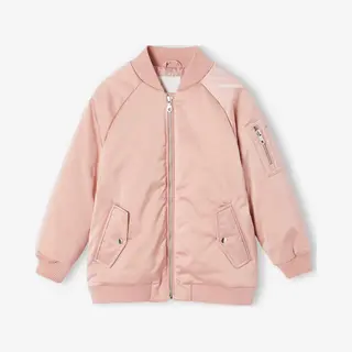 Vertbaudet Bomberjas Met Gesatineerd Effect Meisjes Roze (poederkleur)