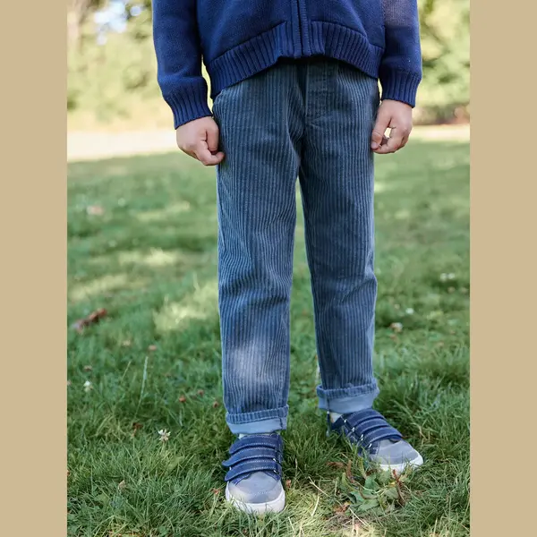 Vertbaudet Jungen Cordhose Mit Dehnbund, Bundweite Verstellbar Schieferblau 122 thumbnail