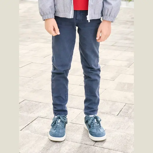 Vertbaudet Jungen Slim-Fit-Hose, Hüftweite Regular, Bundweite Verstellbar Nachtblau 116 thumbnail