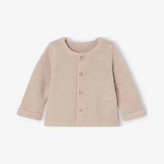 Vertbaudet Basics Vestje 100% Katoen Gemêleerd Beige