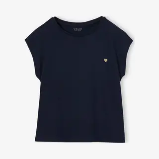 Vertbaudet Mädchen T-Shirt Basic Marine 158