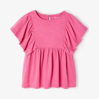 Vertbaudet Shirt-blouse Voor Meisjes Met Motiefjes Pioenroos
