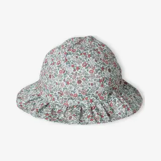 Vertbaudet Zonnehoed Met Bloemenprint Voor Babymeisjes Saliegroen