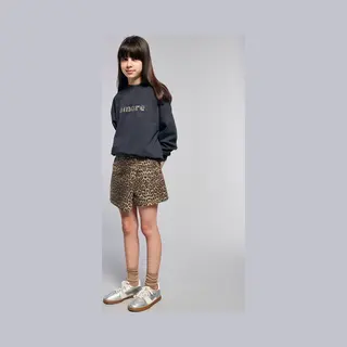 Jonen Asymmetrischer Mädchen Hosenrock Mit Leoprint Beige 146/152