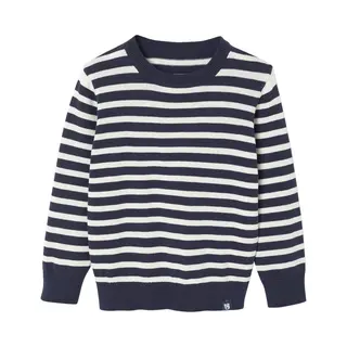 Vertbaudet Pullover Jungen Basic Blau Gestreift 158/164