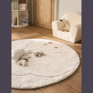 Vertbaudet Rond Tapijt Wolk Beige