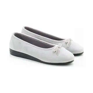 Damart - Pantoffels Met Fluweellook - Dames - Grijs - 41