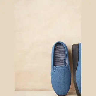 Damart - Pantoffels Met Denim-effect - Dames - Blauw - 39