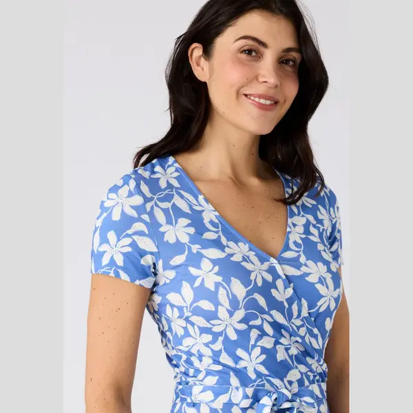 Damart - Wikkeljurk Zuivere Viscose Vezels - Dames - Blauw - S thumbnail