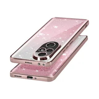 Avizar Geschikt Voor Honor 200 Pro Cover Glitter Patroon Camera Beschermd, Rose Goud