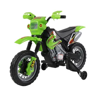 Homcom - Elektrische Motorfiets - Kunststof - 102x53x66cm - Groen