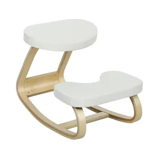 Homcom Knie-Sitz, Ergonomischer Sitz Aus Holz, Mit Wippe, Kniestuhl Für Büro, Zuhause, Verbesserung Der Körperhaltung, Rückenschmerzen,