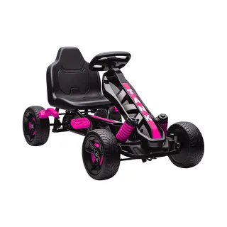 Aiyaplay-Pedal Go Kart-100x59x60.5cm-Plastic-Roze
