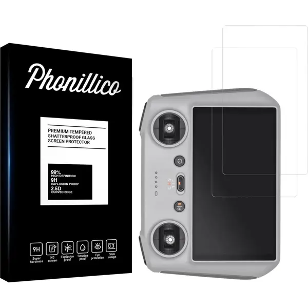 Phonillico Screenprotector Voor Dji Rc / Dji Rc 2 - 2 Stuks Beschermglas Van Glas Transparante Glazen Schermbeschermfolie thumbnail
