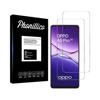 Phonillico Screenprotector Geschikt Voor Oppo A5 Pro 5G - 2 Stuks Beschermglas Van Glas Transparante Glazen Schermbeschermfolie