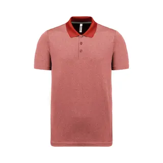 Proact® Gevlamde Polo Korte Mouwen Volwassene PA496 - Coral Heather - S