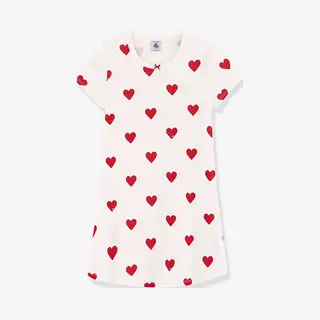 Nachthemd "hartjes" Meisje Petit Bateau Van Biokatoen Hartjesmotief