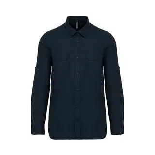 Kariban Overhemd Safari Lange Mouwen K590 - Navy - L