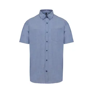 Kariban Heren Oxford Overhemd Korte Mouwen K535 - Oxford Cobalt Blue - 4XL