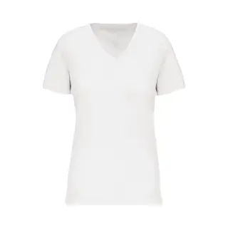 Kariban Dames-t-shirt BIO150 Ic V-hals K3029IC - White - L