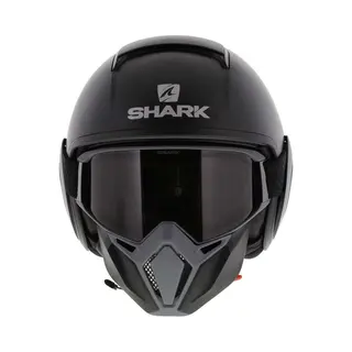 Shark Street Drak Blank Motorhelm Jethelm Mat Zwart- Maat Xs