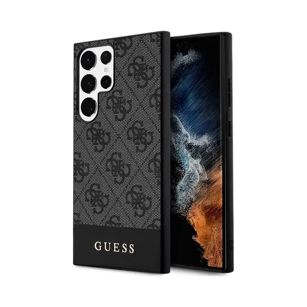 Guess 4G Stripe Back Case - Samsung Galaxy S24 Ultra (S928) - Grijs thumbnail