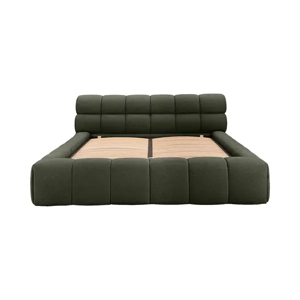 Vente-unique Bett Mit Bettkasten - 160 X 200 Cm - Stoff - Grün - Forvik Von Pascal Morabito thumbnail