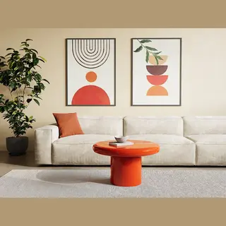 Vente-unique Couchtisch Aus Metall - Orange - Gavyka