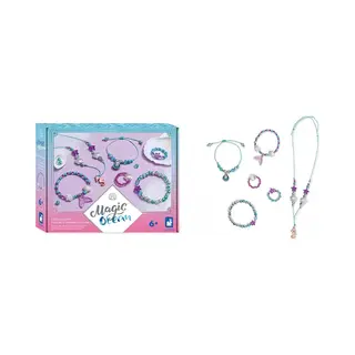 Janod - 6 Sieraden Om Te Maken - Zeemeermin Thema - Sieradenworkshops - Creatieve Vrijetijdsset Voor Kinderen - Leren Van Fijne Motoriek En