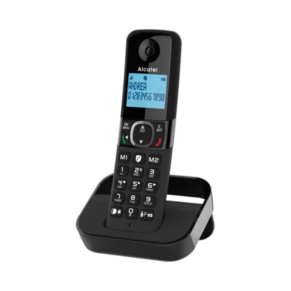 Alcatel F860 Analog/Dect Telefon mit Anrufer-Id Schwarz thumbnail