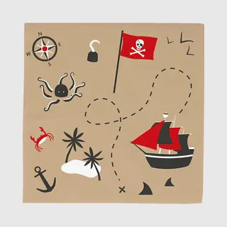 My Little Day Papieren Servetten Piraat - 20 Stuks - 16, 5 X 16, 5 Cm - Pirate - Piraten - Pirates Of The Caribbean