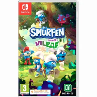 Nintendo Games Switch The Smurfs Mission Vileaf Smurftastic Edition Code In Box Transparant Pal