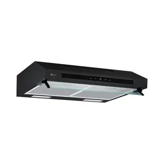 Helvetia Afzuigkap 2 Motoren HCT60C39N1 - Zwart - 385 M³/u - Meegeleverde Koolstoffilters - 2 Led Lampen - 13 Cm Hoog - Afvoer Of Recirculatie