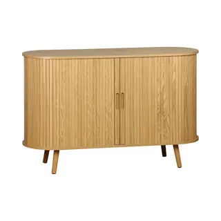 Sweeek - 120cm Scandi-style Sideboard With 2 Sliding Doors, Legacy, Natural, 120x40x75 Cm